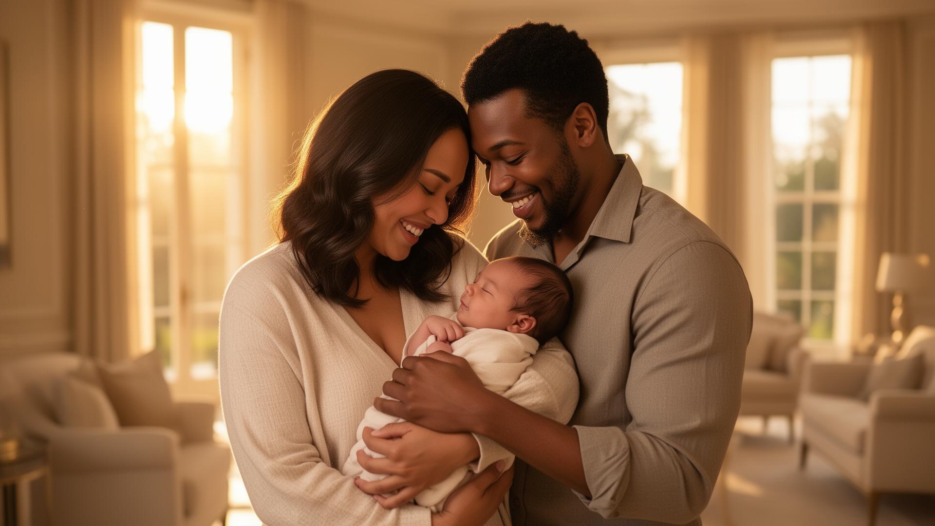 Family with newborn